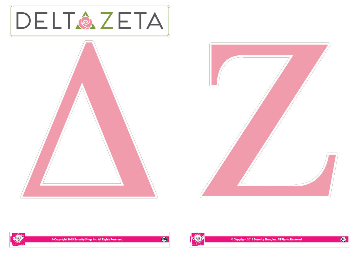 Delta Zeta <br> Jumbo Letter Decals