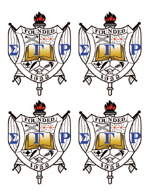 Sigma Gamma Rho Crest Sticker Sheet