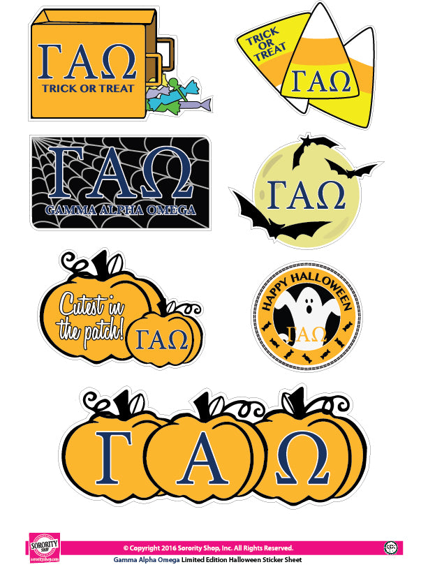 Gamma Alpha Omega Halloween Stickers