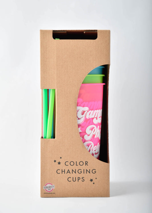 Gamma Phi Beta Color Changing Cups (Set of 4)