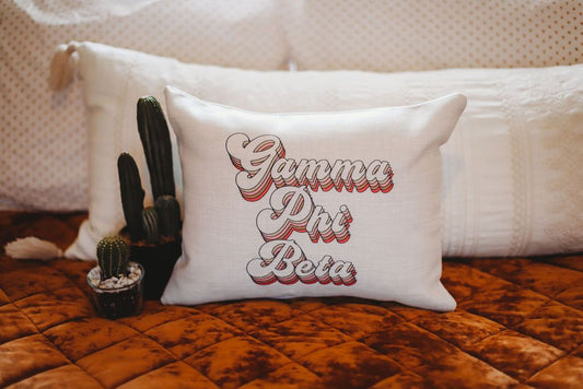 Gamma Phi Beta Retro Throw Pillow