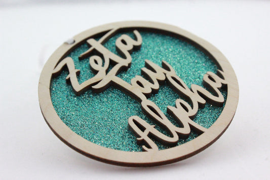 Zeta Tau Alpha - Laser Carved Ornament - 3" Round