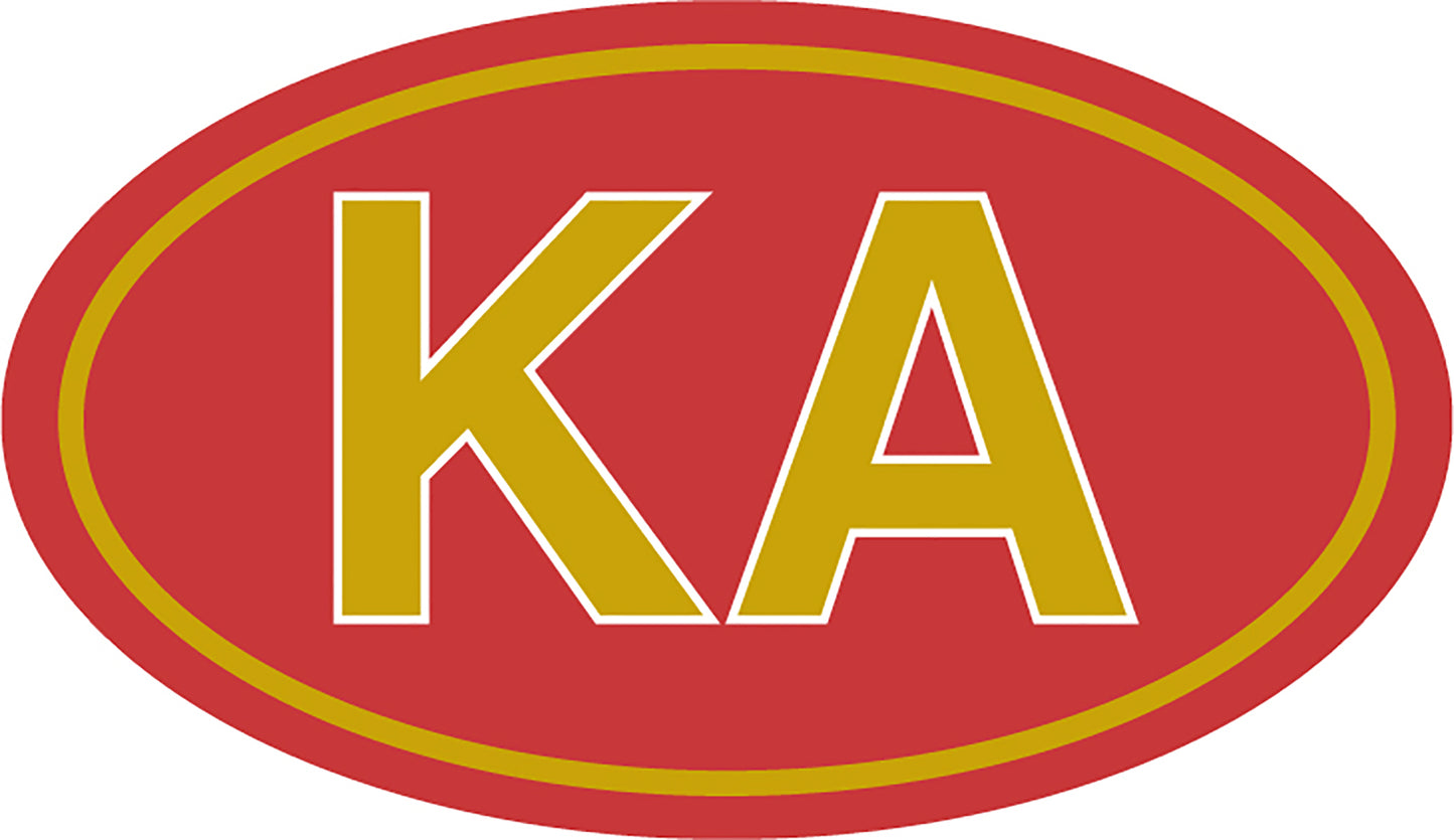 Kappa Alpha Oval Fraternity Car Magnet Set of 2