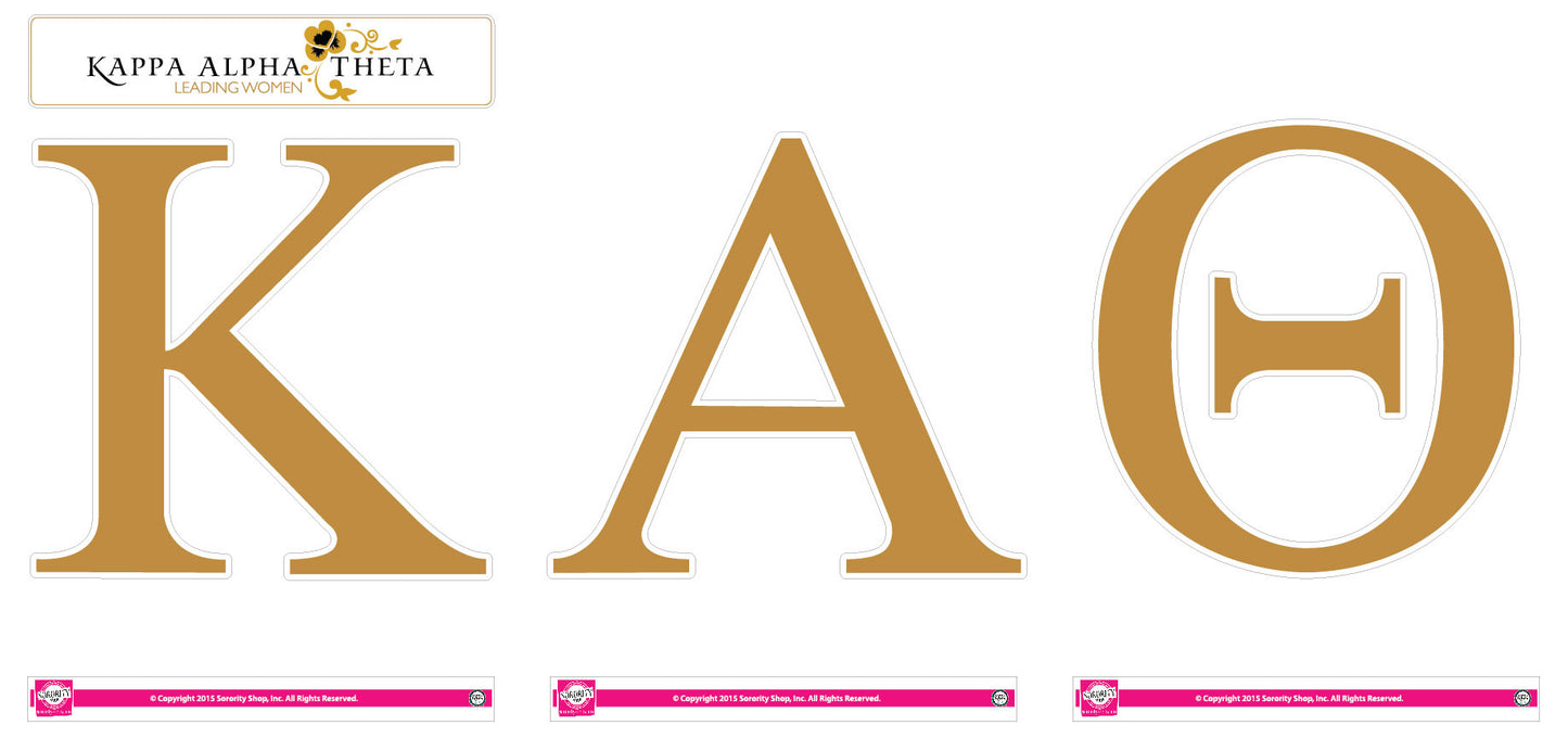 Kappa Alpha Theta <br> Jumbo Letter Decals