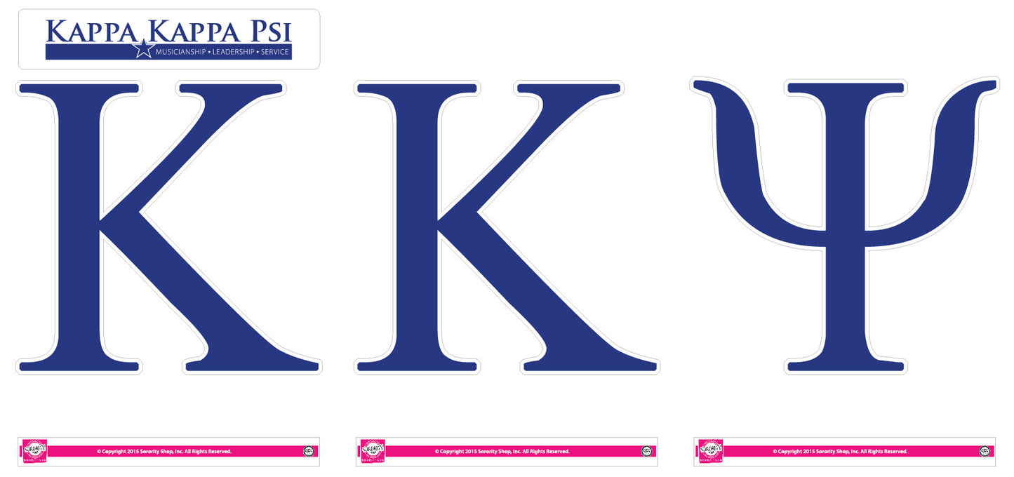 Kappa Kappa Psi <br> Jumbo Letter Decals