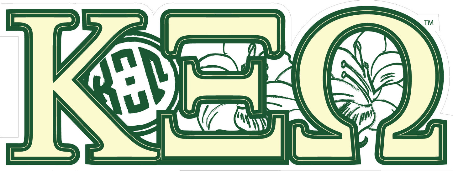 Kapp Xi Omega <br>11 x 4 Laptop Skin/Wall Decal