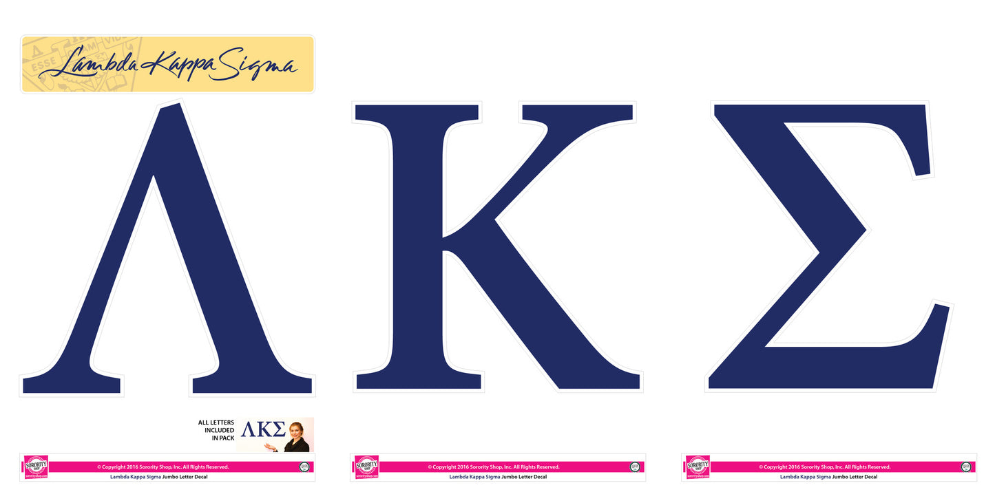Lambda Kappa Sigma <br> Jumbo Letter Decals