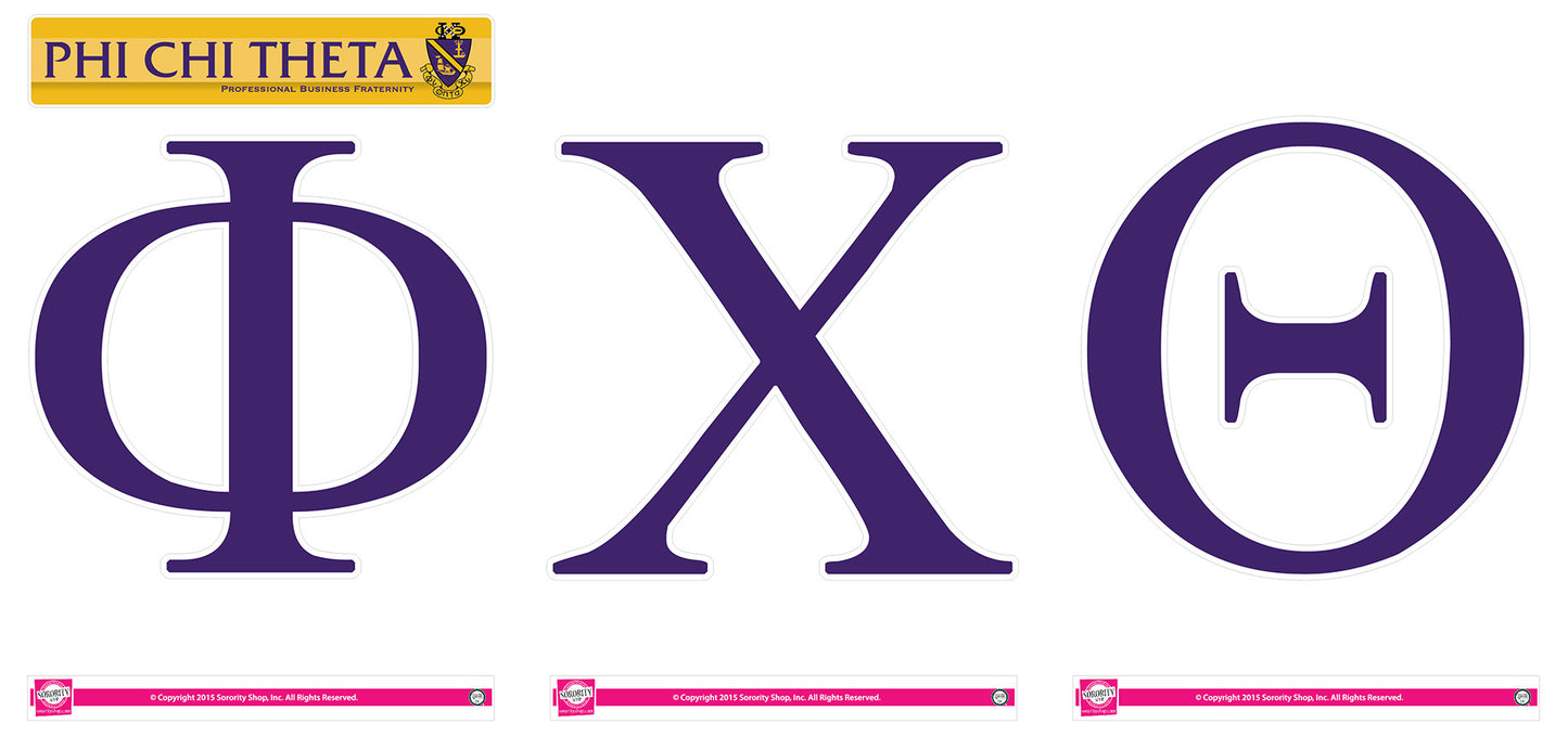 Phi Chi Theta <br> Jumbo Letter Decals