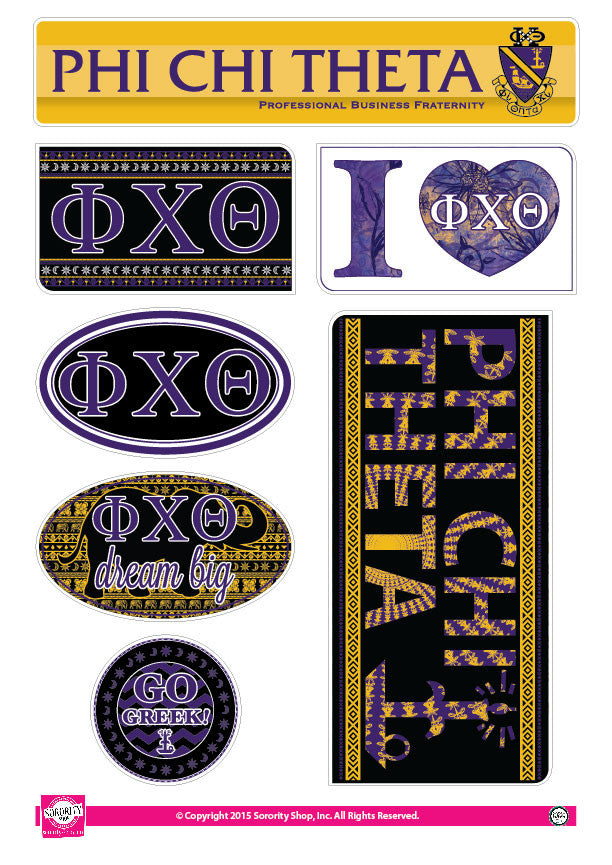 Phi Chi Theta <br> Bohemian Stickers