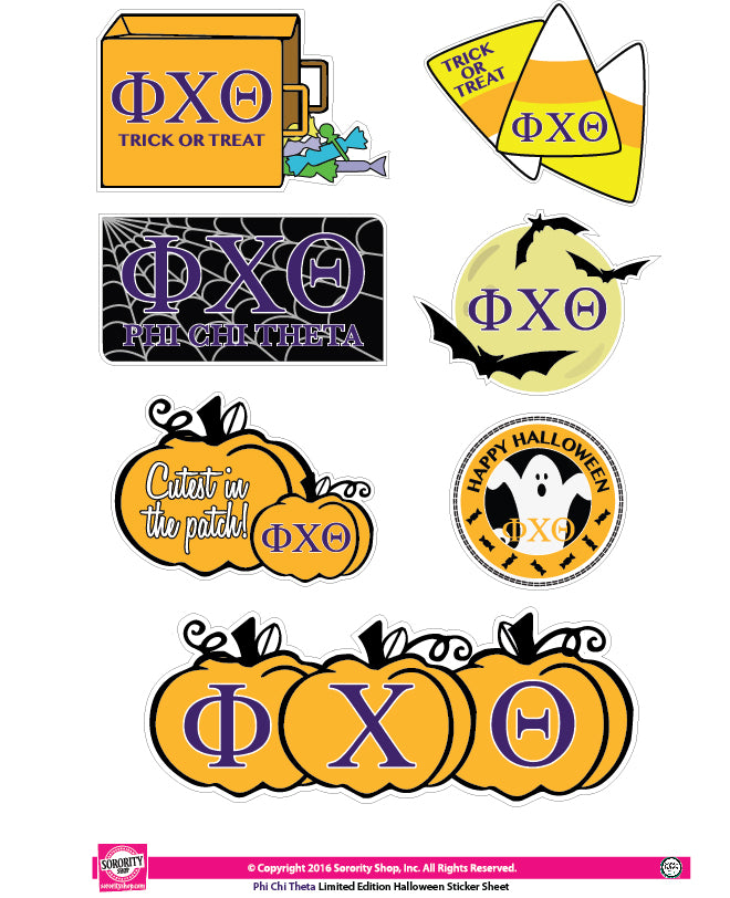 Phi Chi Theta Halloween Stickers