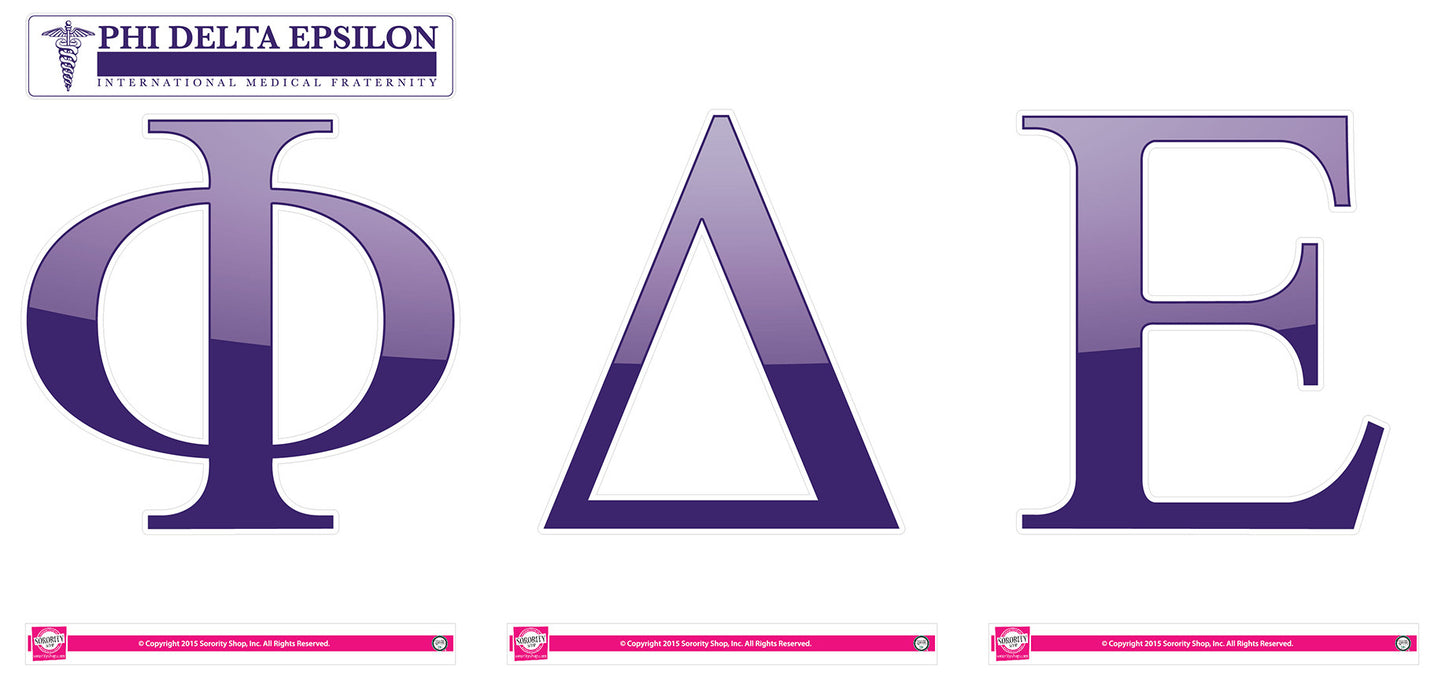 Phi Delta Epsilon <br> Jumbo Letter Decals