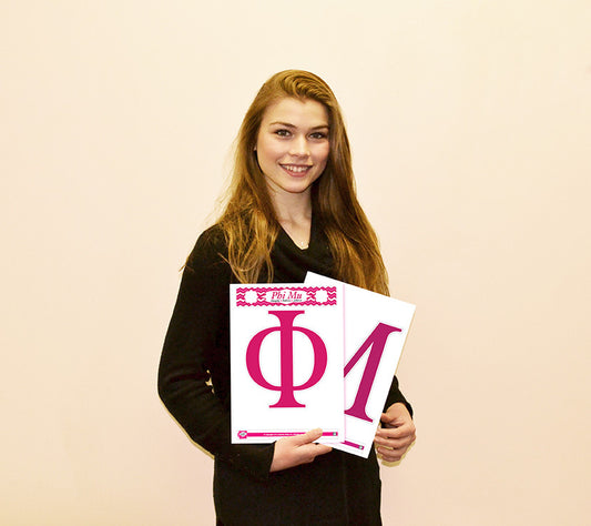 Phi Mu <br> Jumbo Letter Decals