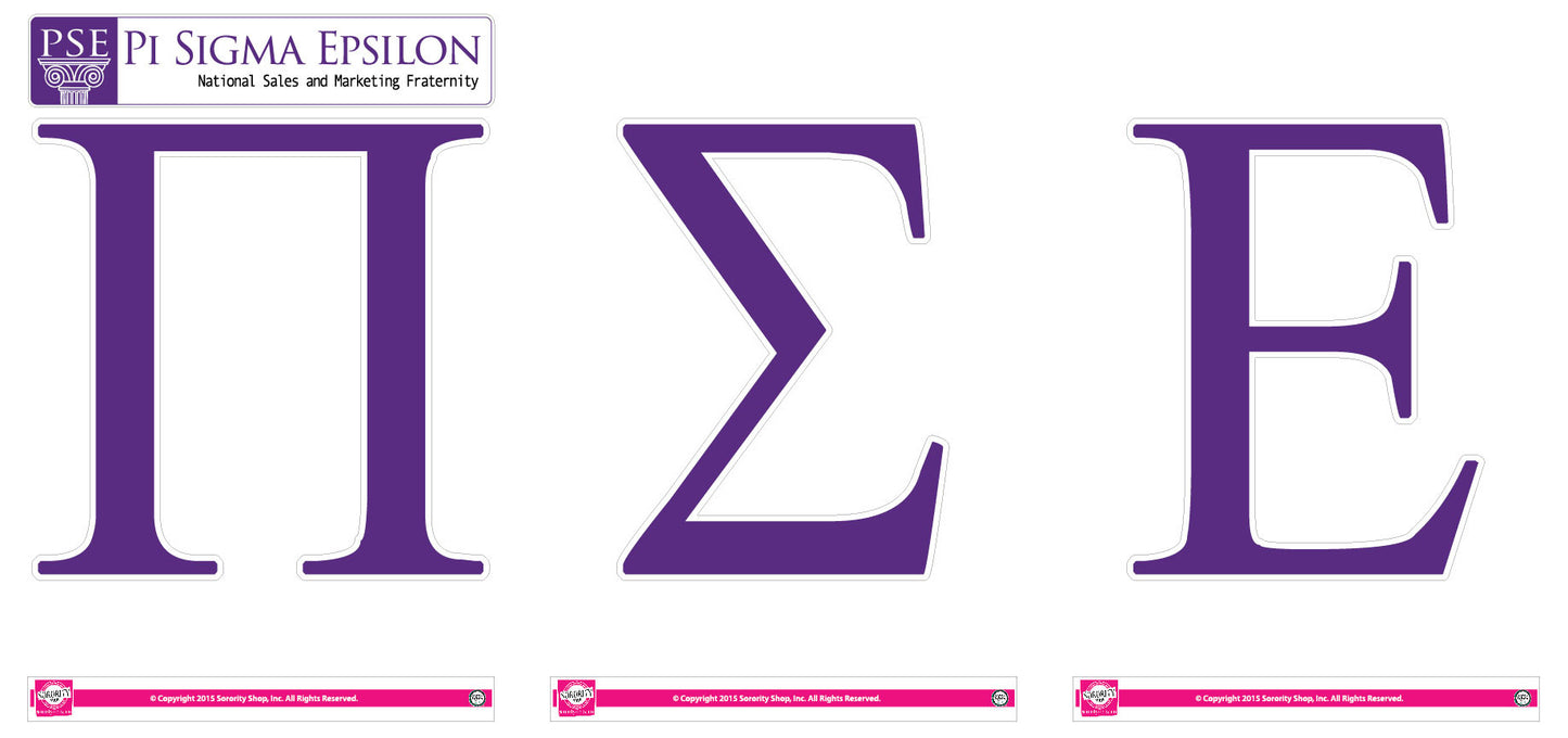 Pi Sigma Epsilon <br> Jumbo Letter Decals
