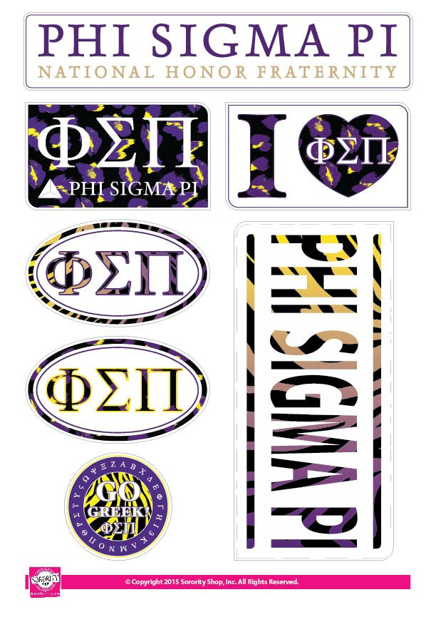 Phi Sigma Pi <br> Animal Stickers