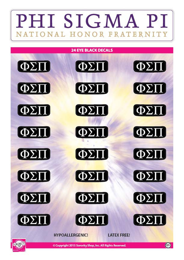 Phi Sigma Pi Eye Black Decals