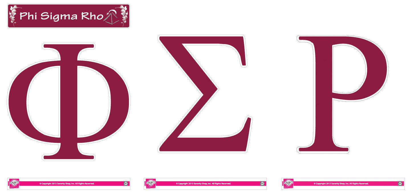 Phi Sigma Rho <br> Jumbo Letter Decals