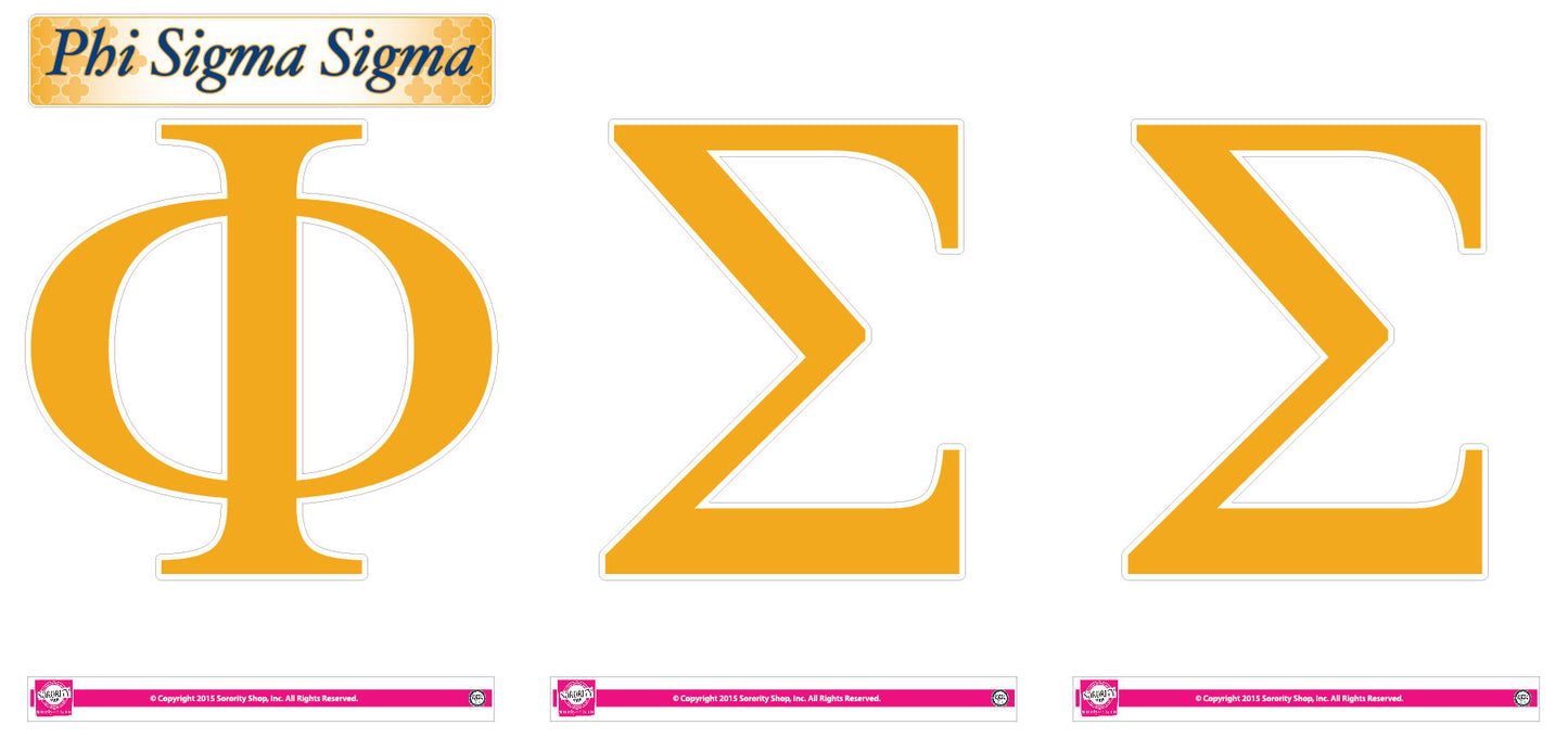 Phi Sigma Sigma <br> Jumbo Letter Decals