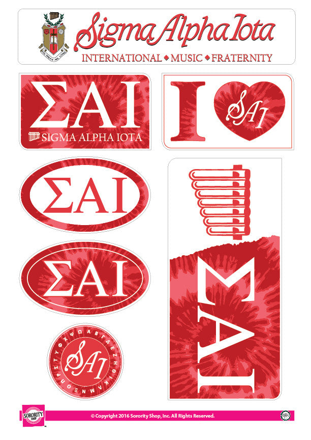 Sigma Alpha Iota <br> Tie Dye Stickers