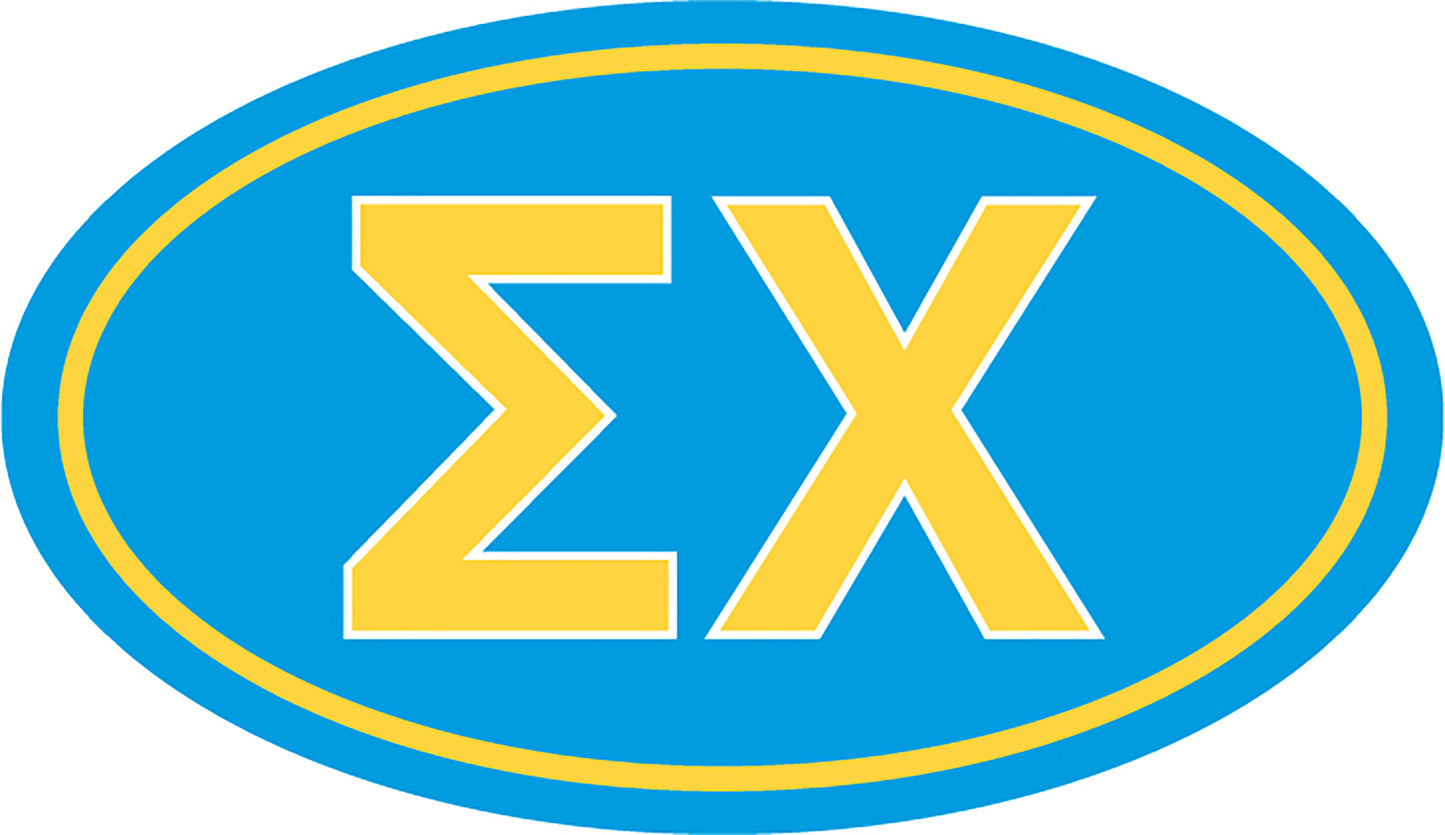 Sigma Chi Oval Fraternity Car Magnet Set of 2