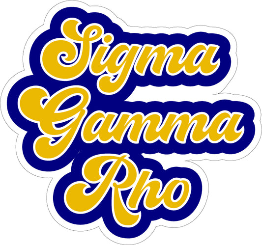 Sigma Gamma Rho Retro Sorority Car Magnet Set of 2