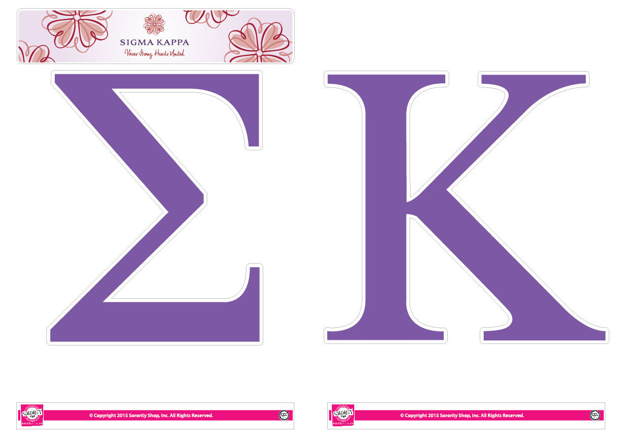Sigma Kappa <br> Jumbo Letter Decals