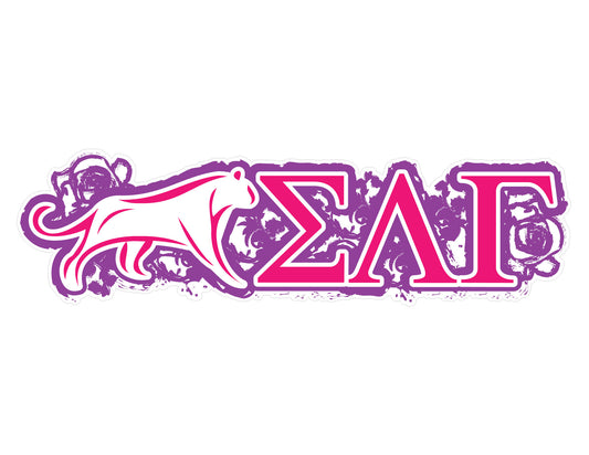 Sigma Lambda Gamma <br> 11.75 x 3.5 Laptop Skin/Wall Decal