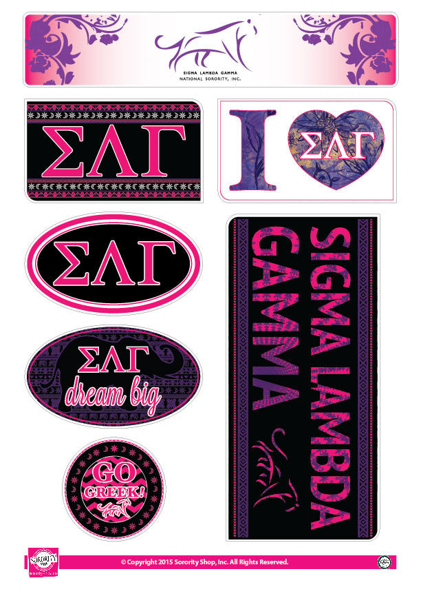 Sigma Lambda Gamma <br> Bohemian Stickers