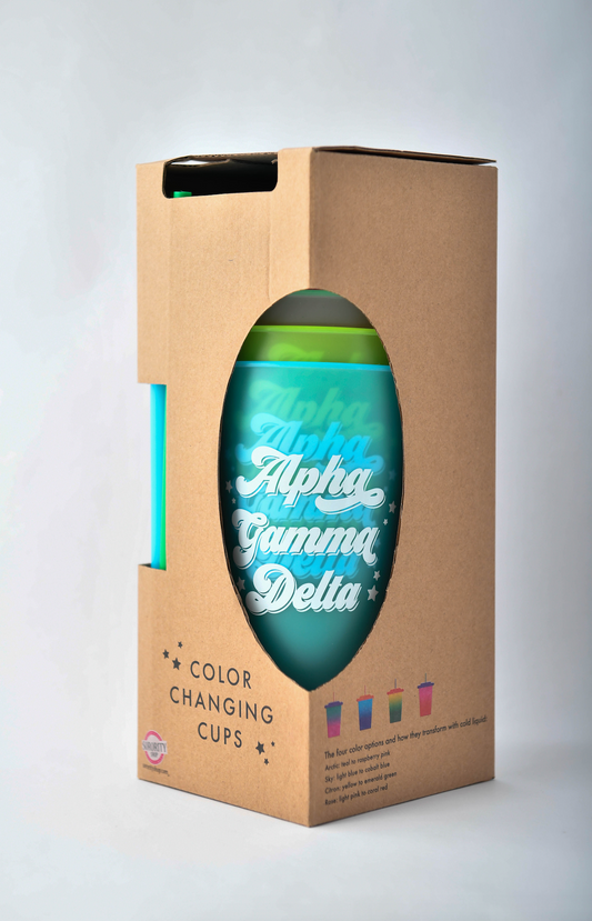 Alpha Gamma Delta Color Changing Cups (Set of 4)