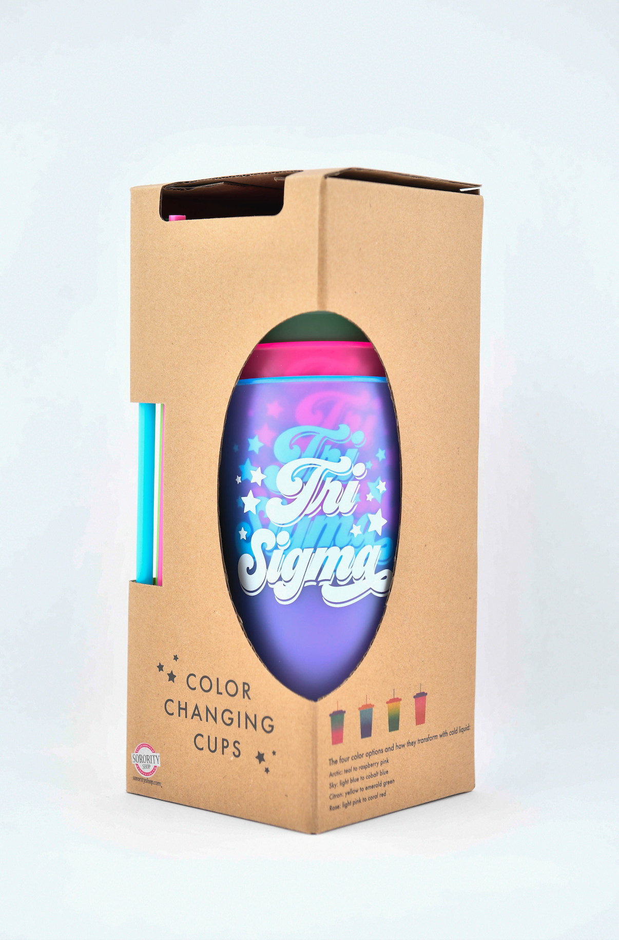 Sigma Sigma Sigma Color Changing Cups (Set of 4)