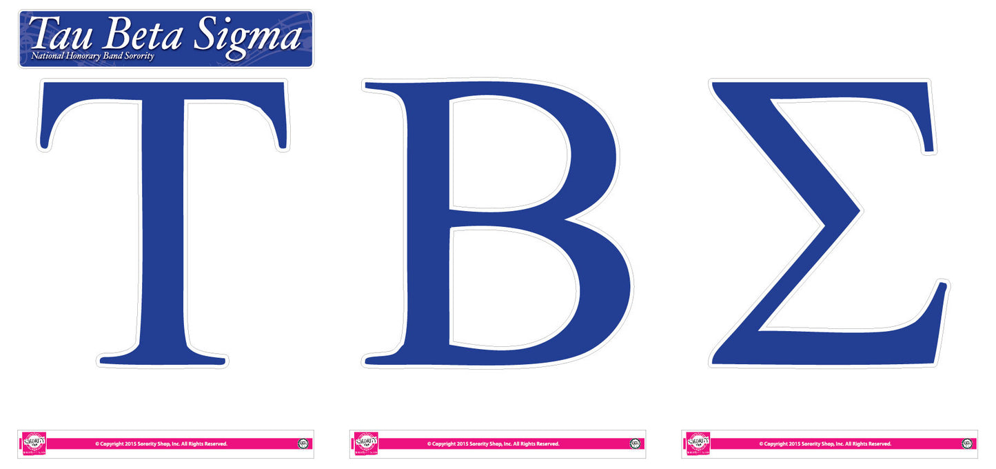 Tau Beta Sigma <br> Jumbo Letter Decals