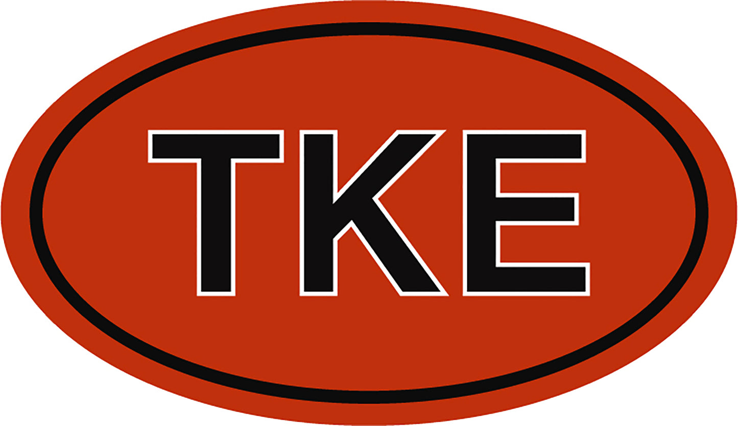 Tau Kappa Epsilon Oval Fraternity Car Magnet Set of 2