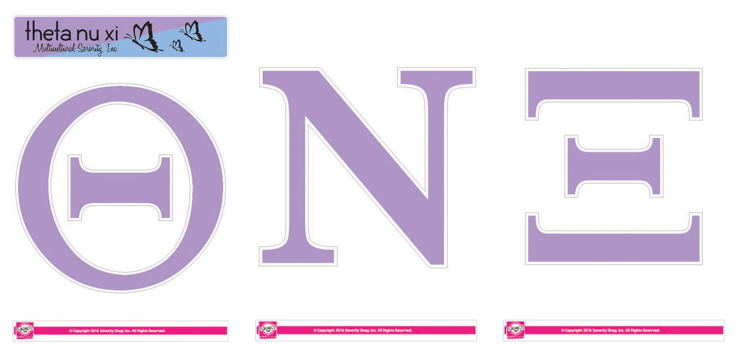 Theta Nu Xi <br> Jumbo Letter Decals