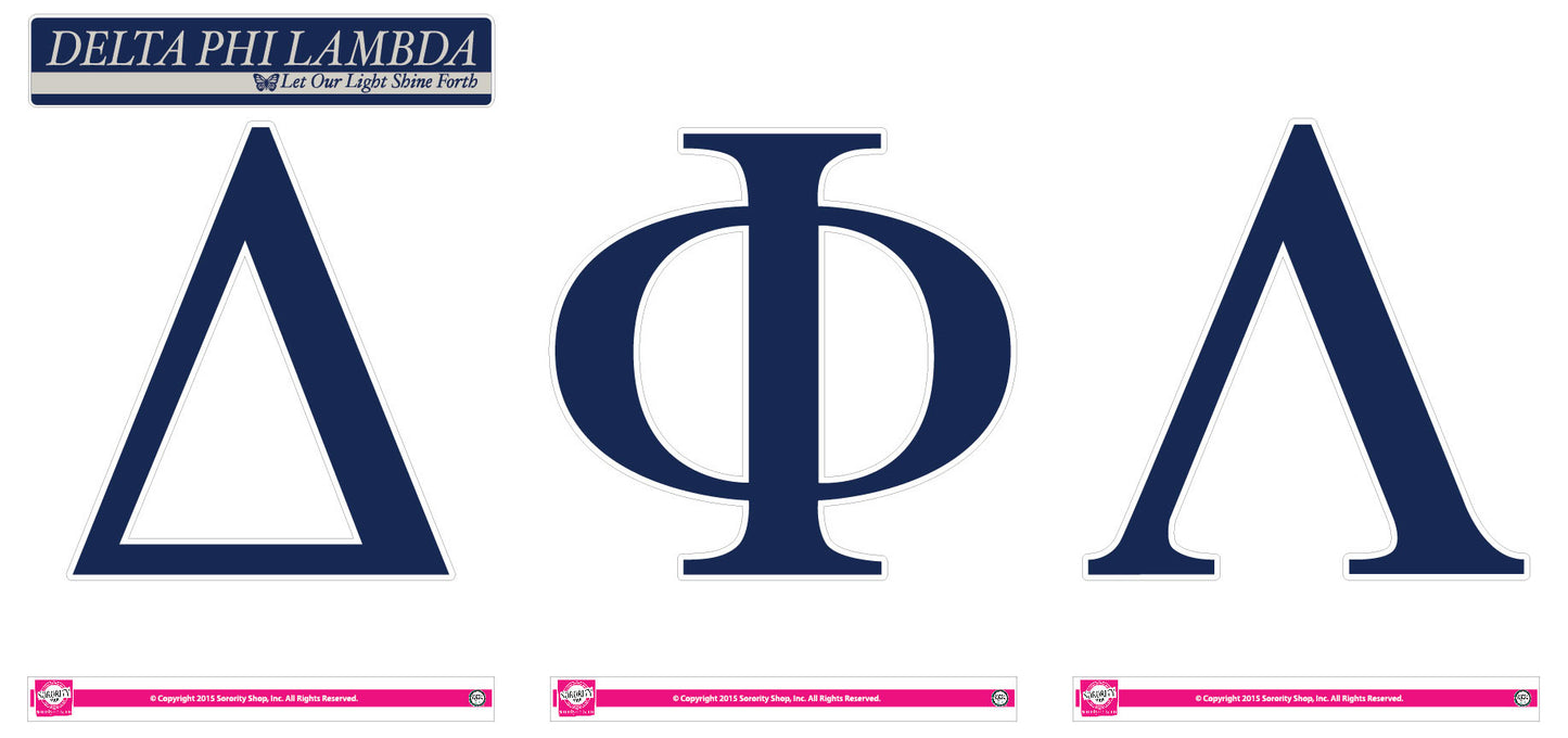 Delta Phi Lambda <br> Jumbo Letter Decals