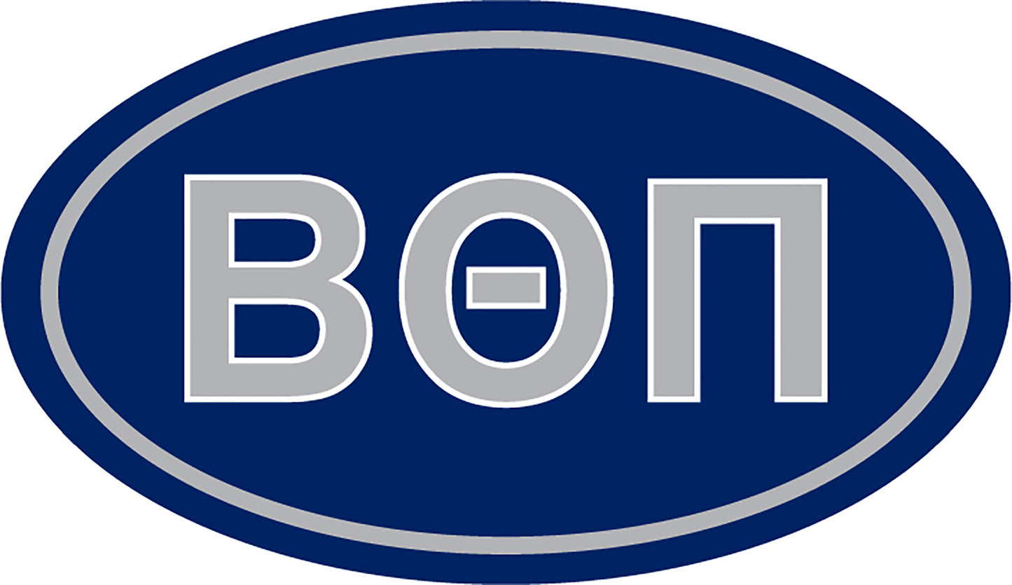 Beta Theta Pi Oval Fraternity Car Magnet Set of 2