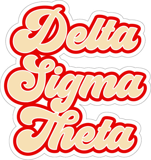 Delta Sigma Theta Retro Sorority Car Magnet Set of 2