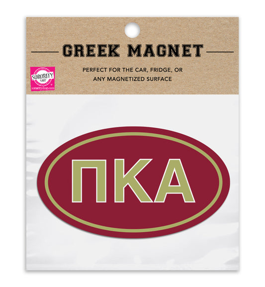 Pi Kappa Alpha Oval Fraternity Car Magnet Set of 2