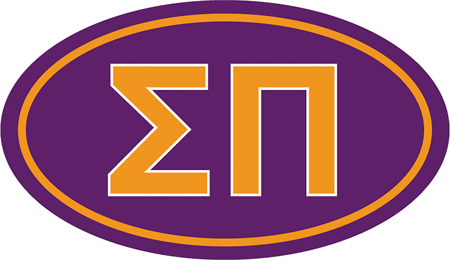 Sigma Pi Oval Fraternity Car Magnet Set of 2