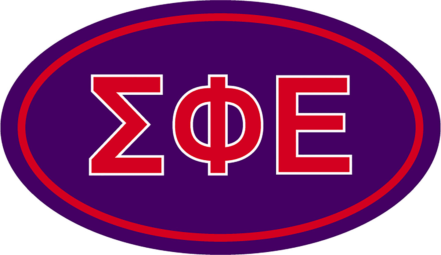 Sigma Phi Epsilon Oval Fraternity Car Magnet Set of 2
