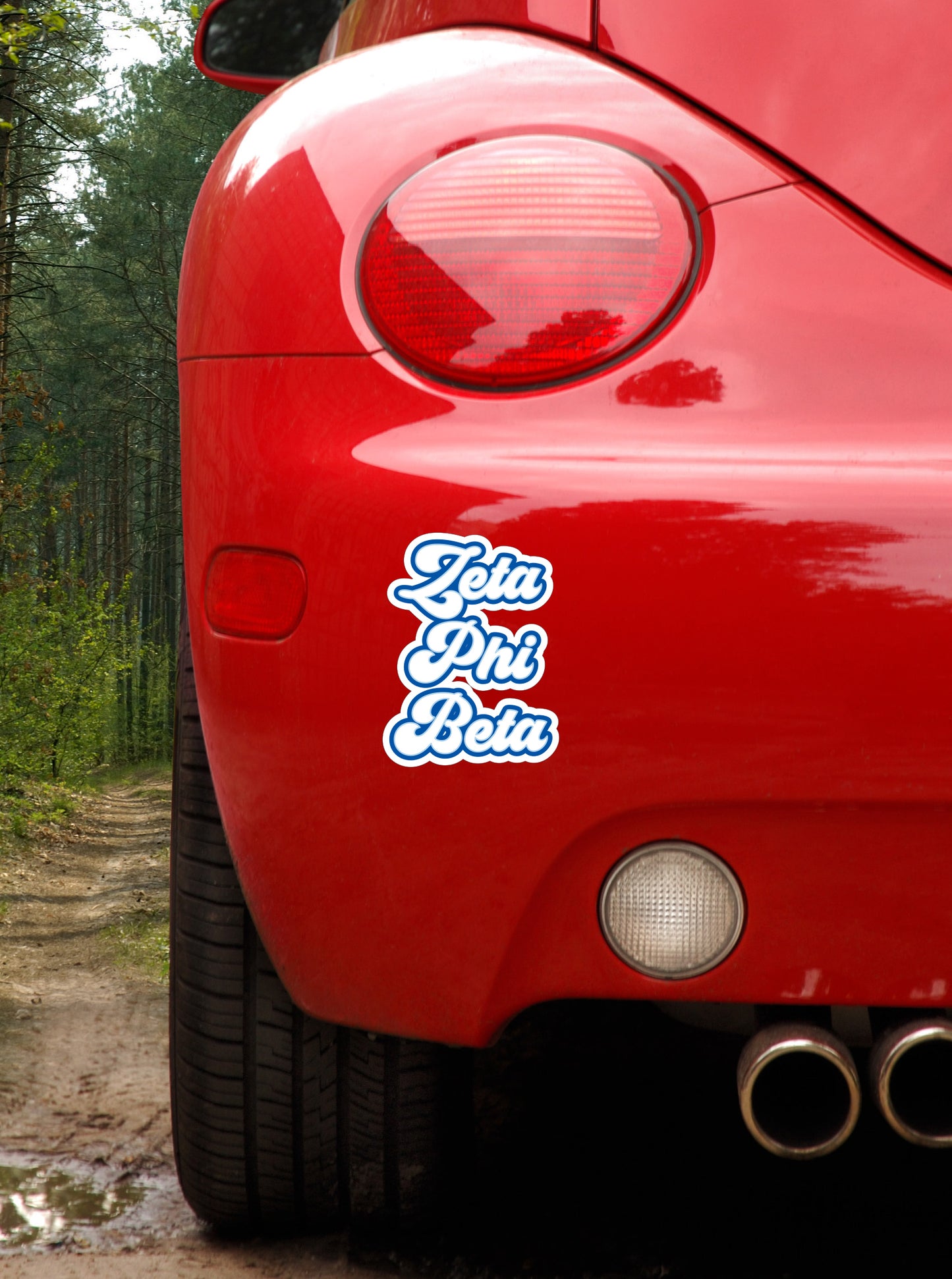 Zeta Phi Beta Retro Sorority Car Magnet Set of 2