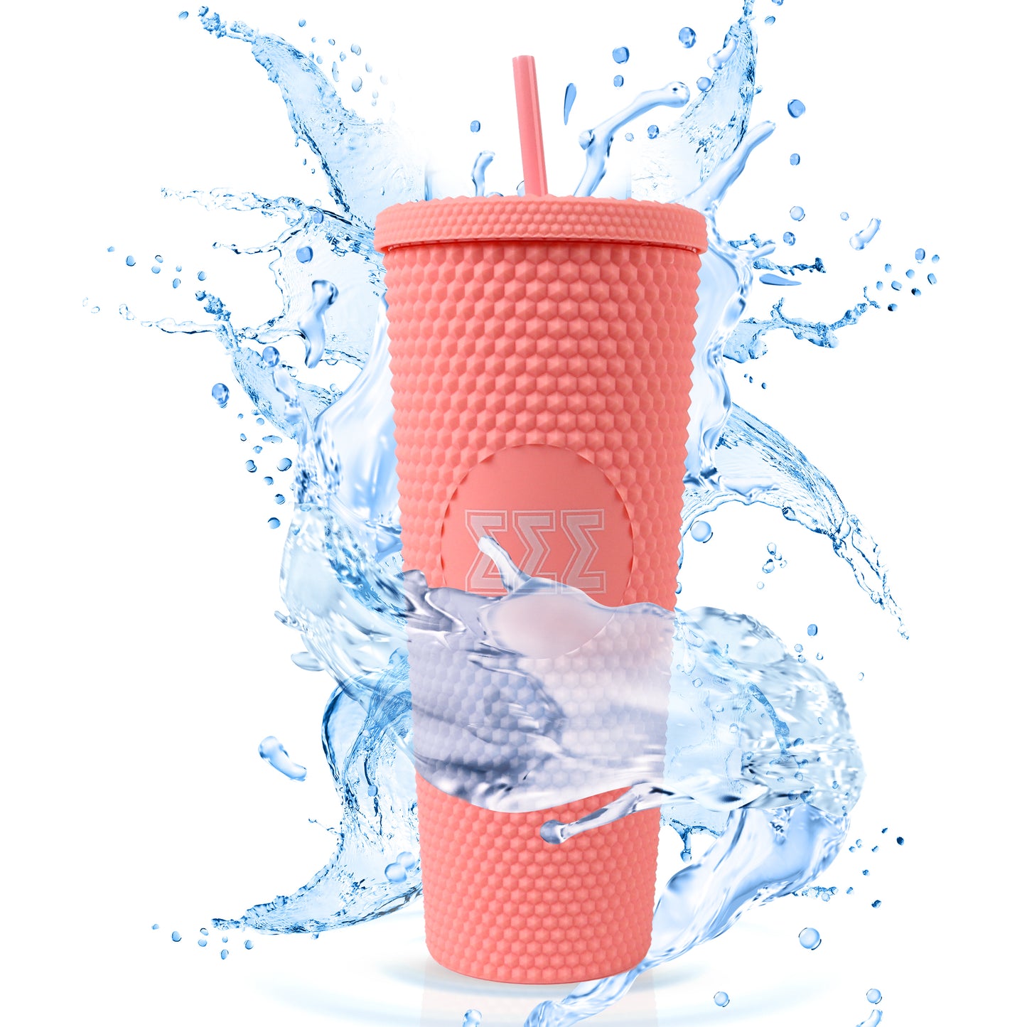 Alpha Omicron Pi Studded Tumbler