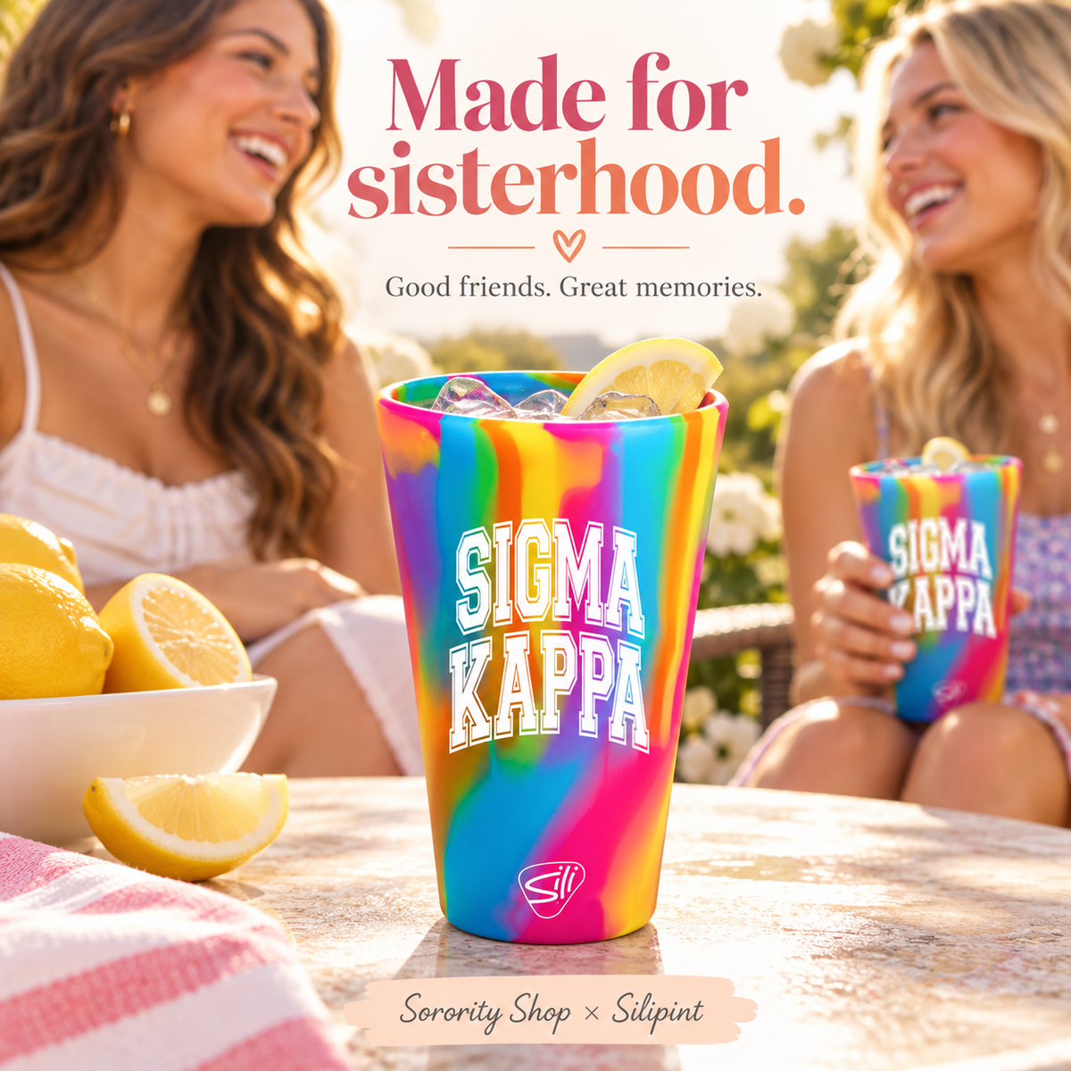 Sorority Shop x Silipint Sigma Kappa 16oz Silicone Cup