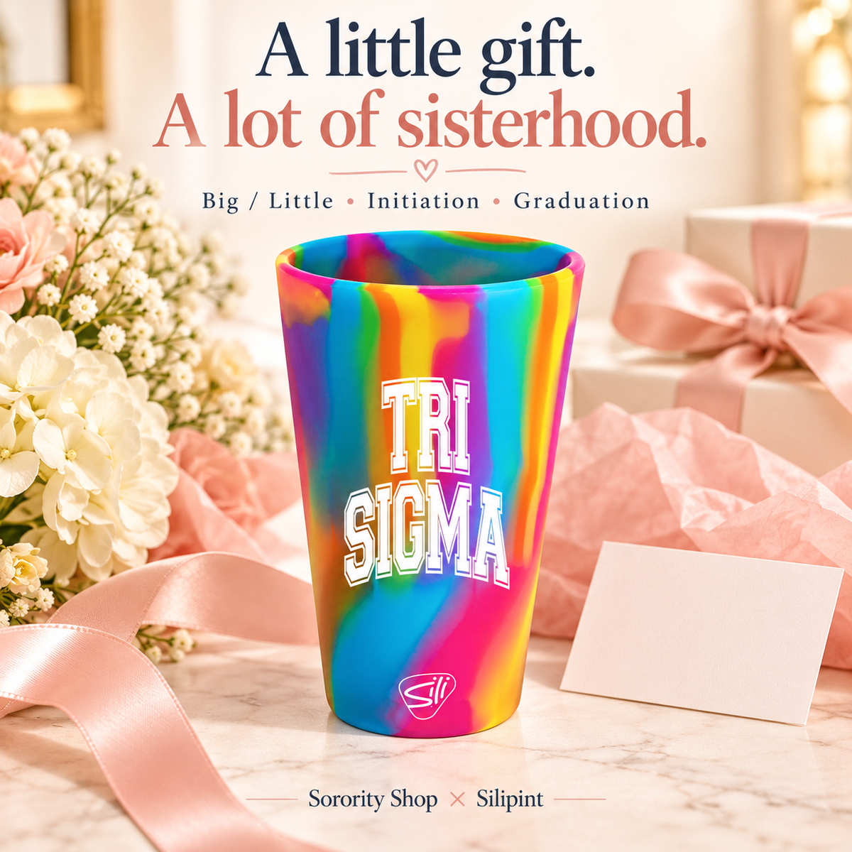 Sorority Shop x Silipint Sigma Sigma Sigma 16oz Silicone Cup