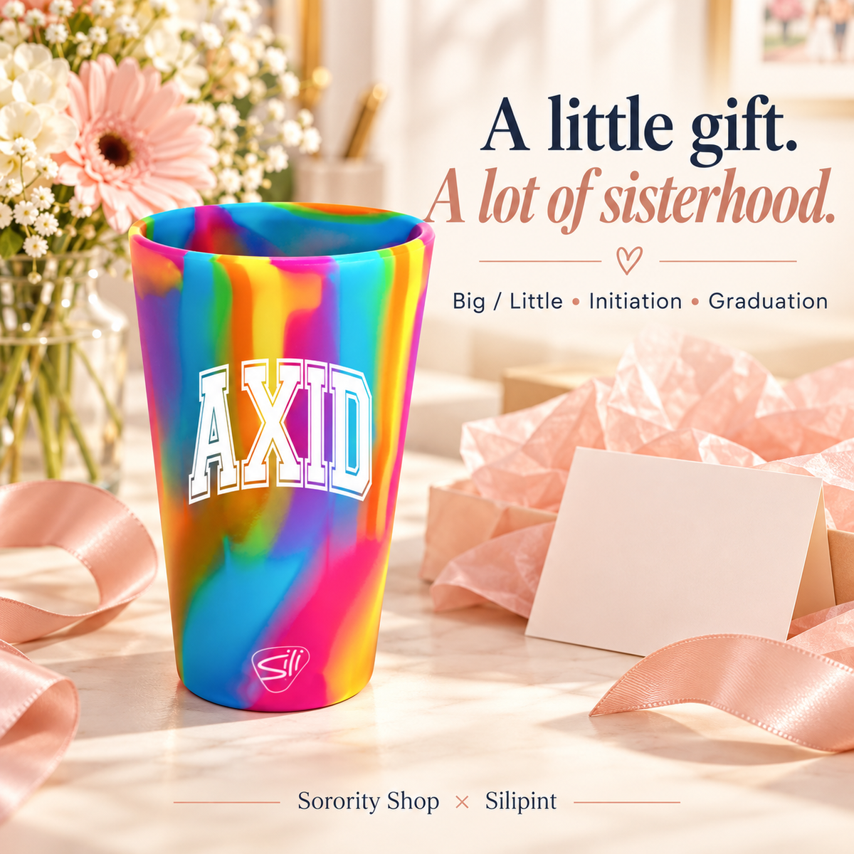 Sorority Shop x Silipint Alpha Xi Delta 16oz Silicone Cup