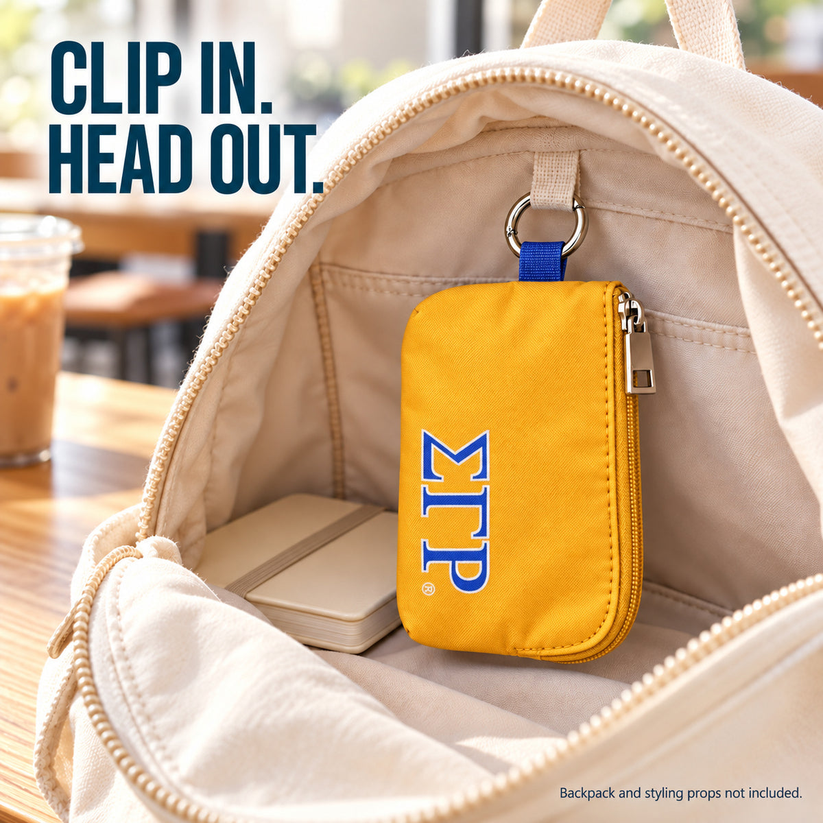 Sigma Gamma Rho Zipper Wallet Pouch with Keyring