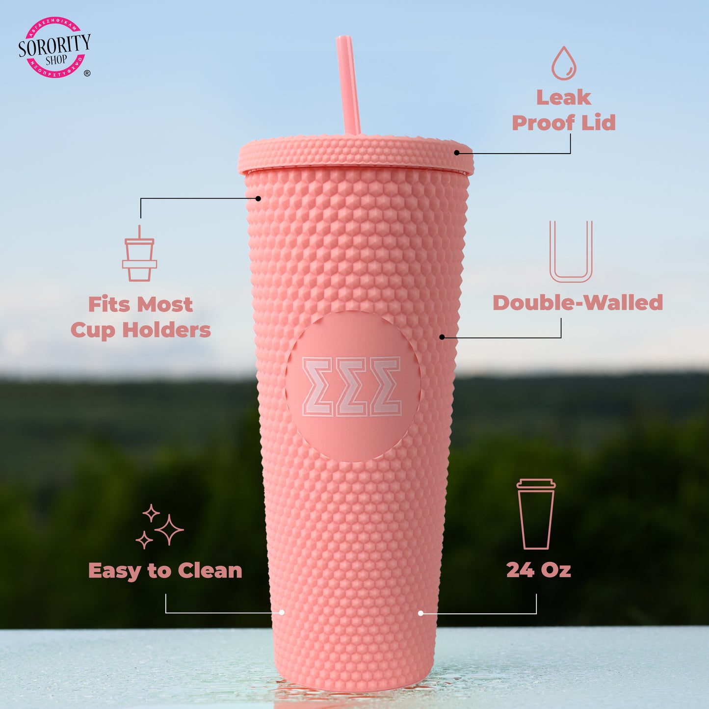 Kappa Delta Studded Tumbler