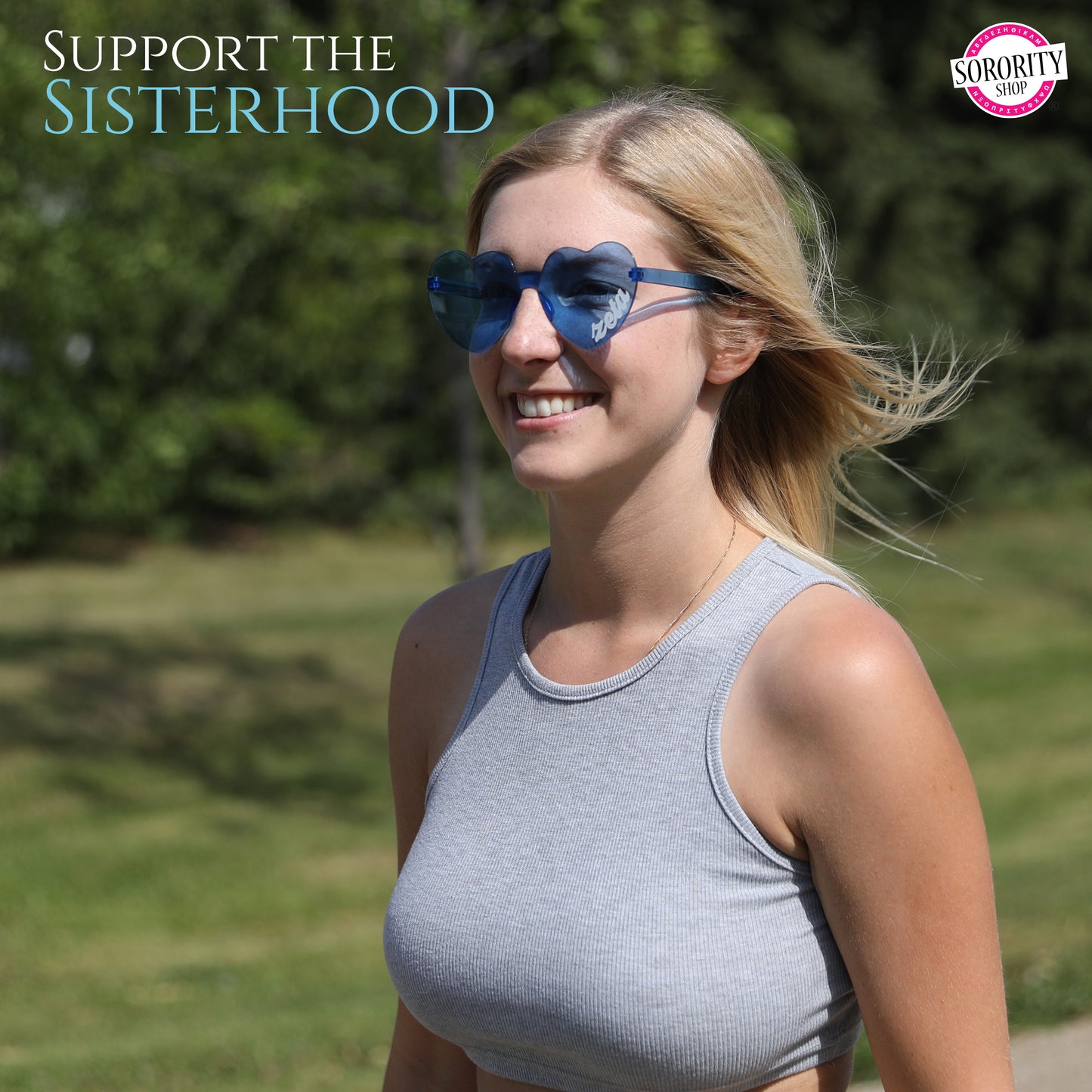 Tau Beta Sigma Sunglasses - Heart Shaped