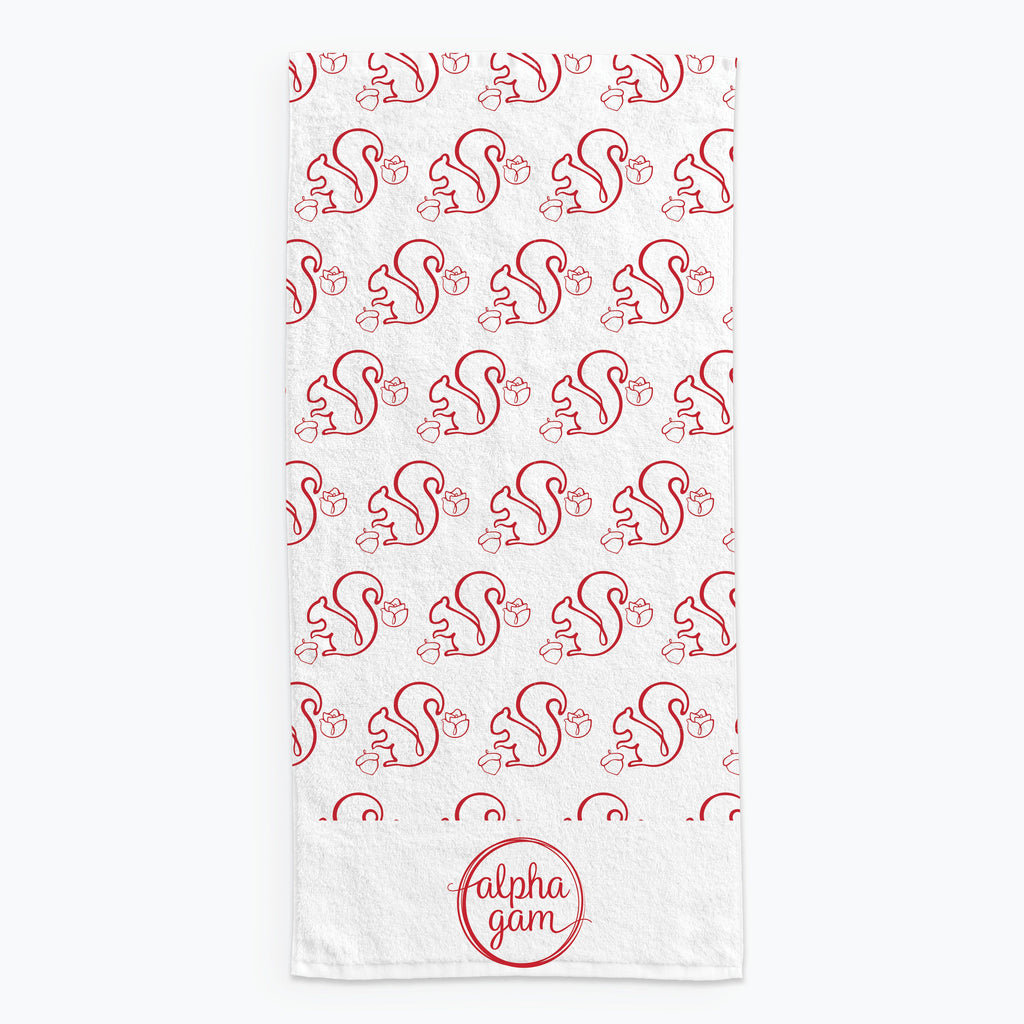 Alpha Gamma Delta Beach Towel- Lightweight Brand Design