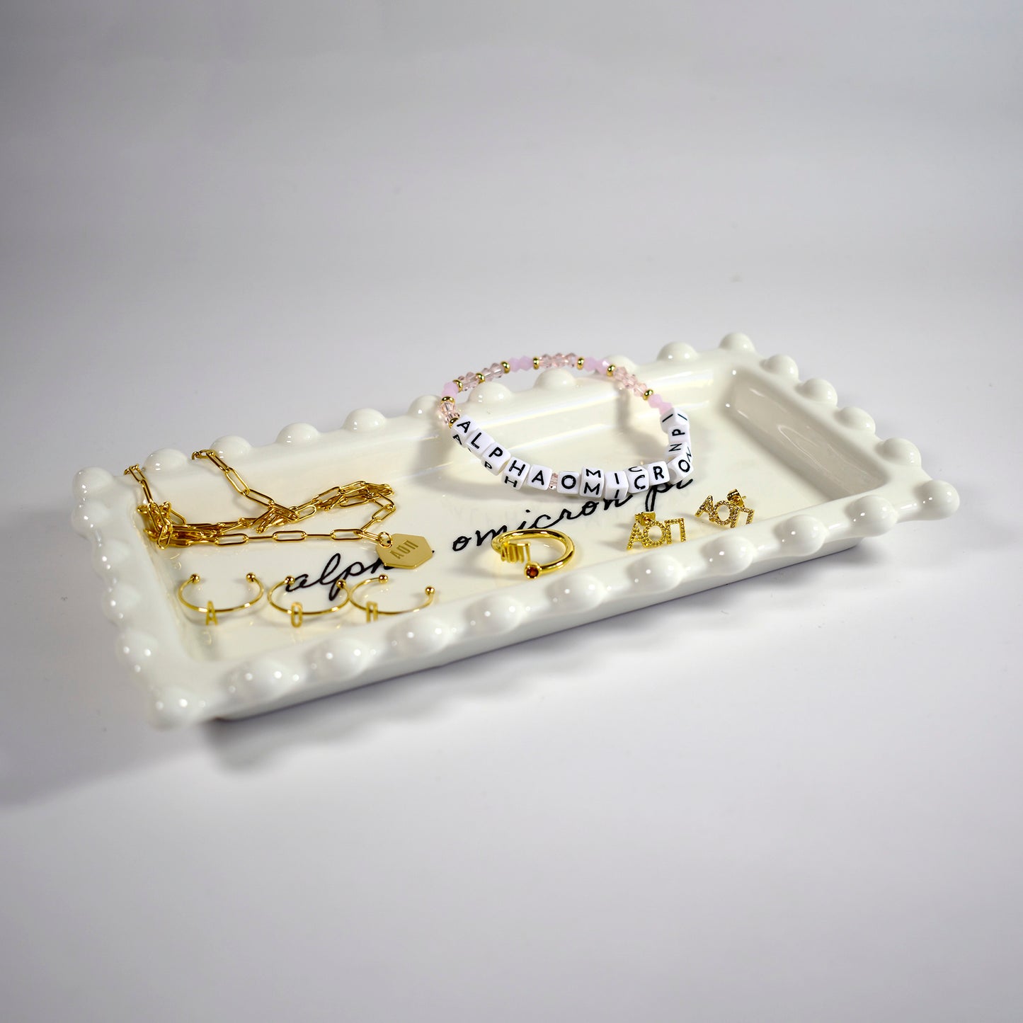 Alpha Epsilon Phi 18k Gold Plated Stud Earrings