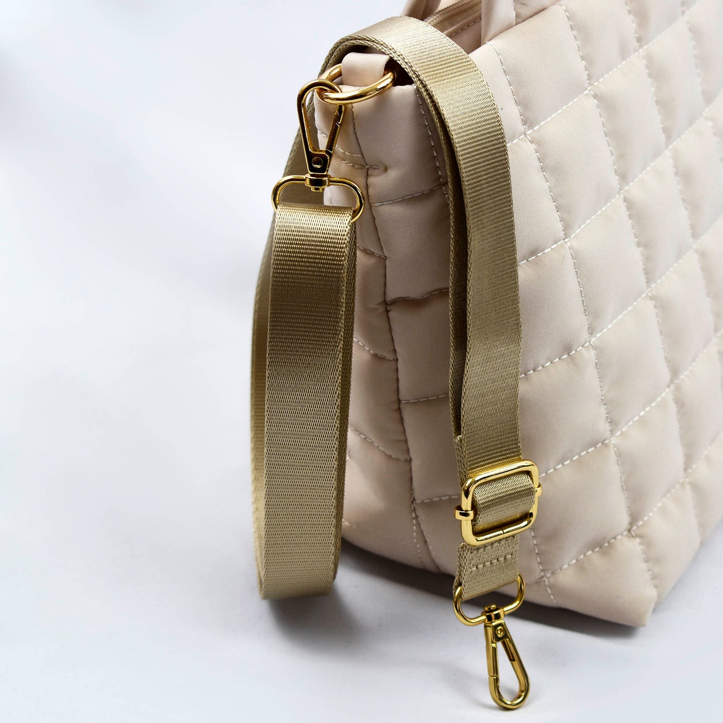 Alpha Gamma Delta Small Crossbody Quilted Tote Bag with Greek Letters