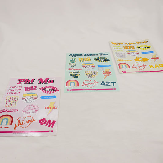 Delta Zeta Girl Power Sticker Sheet